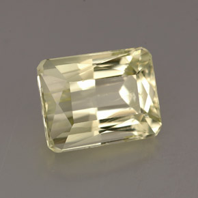 Spodumene Luz amarela Natural 4.83ct, Corte Esmeralda, VS