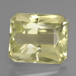 Espodumênio Luz amarela Natural 7,74ct, Corte Esmeralda, VVS-VS