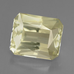 Espodumênio amarelo natural 5,79ct, corte esmeralda, VVS-VS
