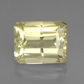 Espodumênio amarelo natural 5,03ct, corte esmeralda, VVS-VS