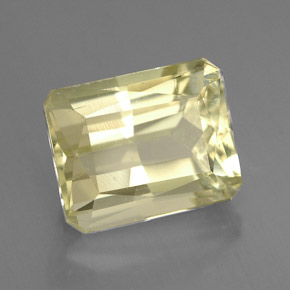 Espodumênio amarelo natural 5,03ct, corte esmeralda, VVS-VS
