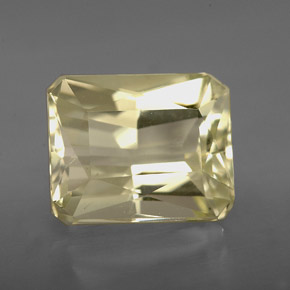 Espodumênio amarelo natural 5,90ct, corte esmeralda, VS