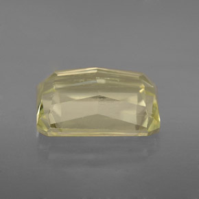 Espodumênio amarelo natural 5,33ct, corte esmeralda, VS