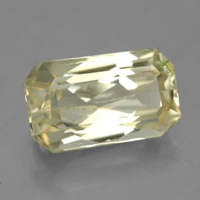 Espodumênio amarelo natural 6,78ct, corte esmeralda, SI