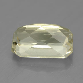 Espodumênio amarelo natural 6,78ct, corte esmeralda, SI