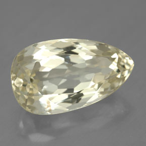 Espodumênio amarelo natural 11,46ct, formato de pêra, SI