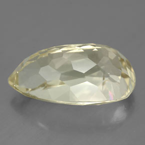 Espodumênio amarelo natural 11,46ct, formato de pêra, SI