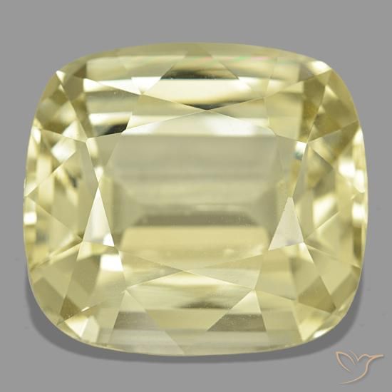 38.30ct amarelo espodumênio, almofada, VVS