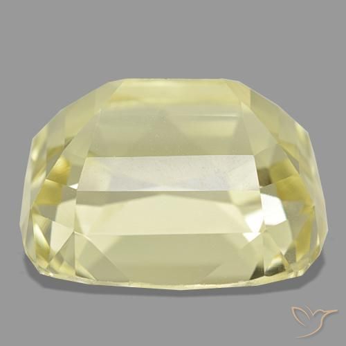 Espodumênio amarelo natural 38,30ct, almofada cortada, VVS
