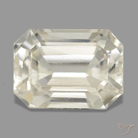 Espodumênio amarelo natural 6,86ct, corte esmeralda, VVS
