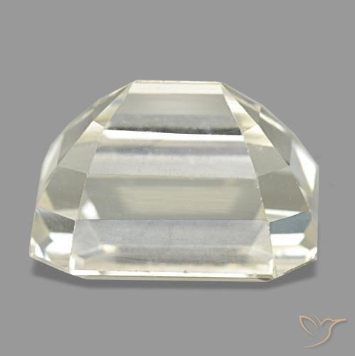 Espodumênio amarelo natural 6,86ct, corte esmeralda, VVS