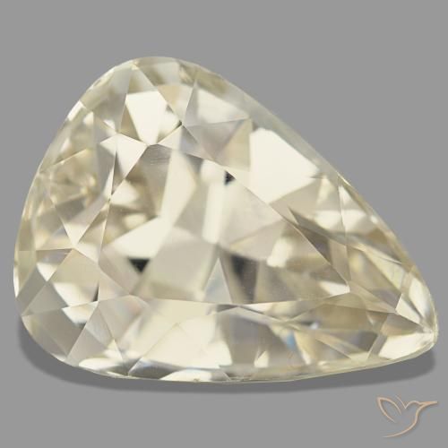 Espodumênio amarelo natural 19,62ct, formato de pêra, VVS-VS