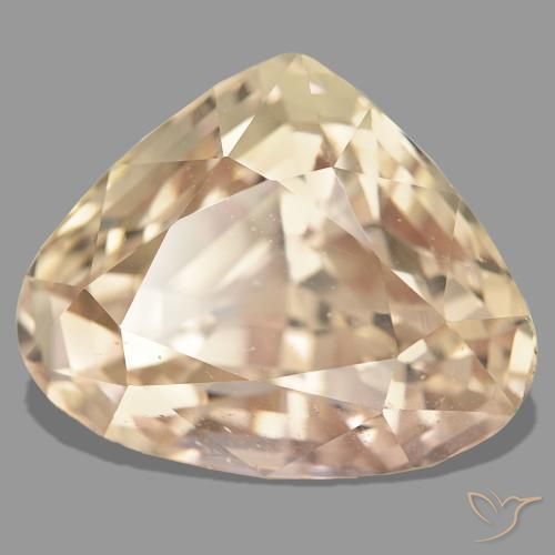 Espodumênio laranja natural 55,30ct, formato de pêra, VS