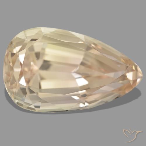 Espodumênio laranja natural 61,88ct, formato de pêra, VS