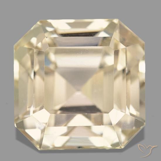 Espodumênio dourado natural 21,88ct, corte esmeralda, VVS-VS