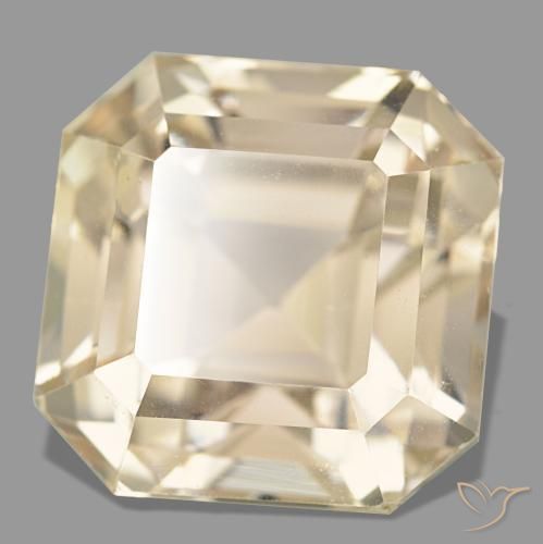 Espodumênio dourado natural 21,88ct, corte esmeralda, VVS-VS