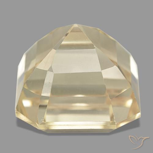 Espodumênio dourado natural 21,88ct, corte esmeralda, VVS-VS