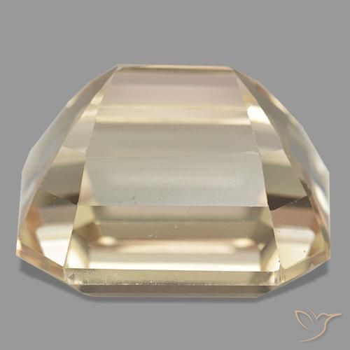 Espodumênio laranja natural 33,32ct, corte esmeralda, VVS-VS