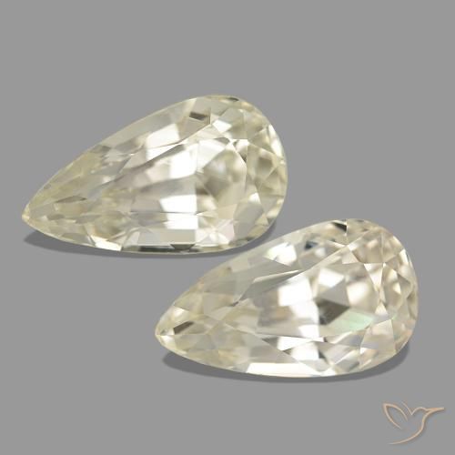 Pedras preciosas de espodumênio amarelo natural de 30,94 ct, formato de pêra, VVS-VS