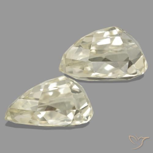 Pedras preciosas de espodumênio amarelo natural de 30,94 ct, formato de pêra, VVS-VS