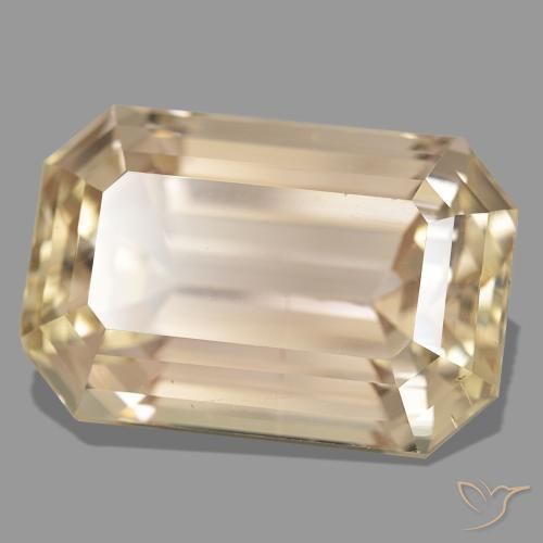 Espodumênio laranja natural 47,04ct, corte esmeralda, VS