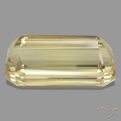 Espodumênio laranja natural 122,78ct, corte esmeralda, VVS