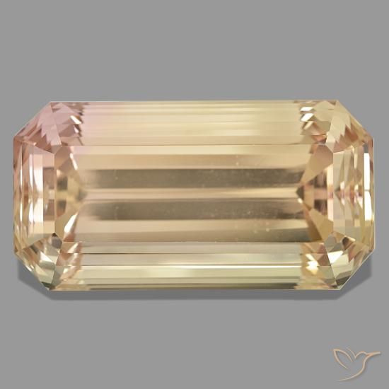 244.05ct laranja espodumênio, corte esmeralda, VVS