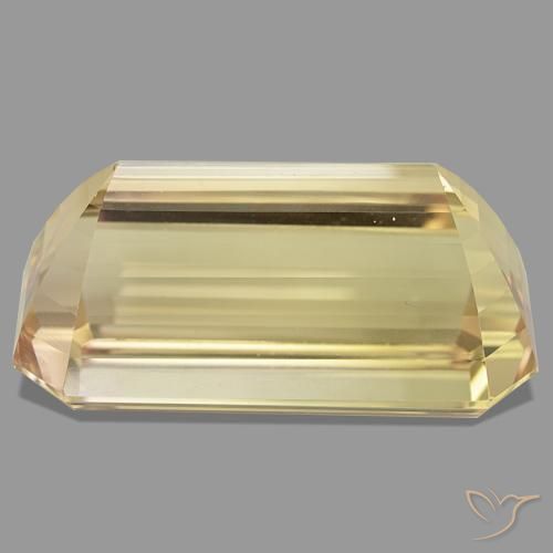 Espodumênio laranja natural 244,05ct, corte esmeralda, VVS