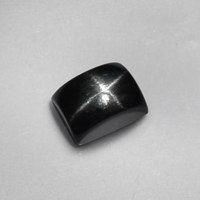 Diopsídio estrela preto natural 1,94ct, baguete, opaco