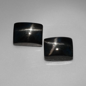 Pedras preciosas de diopsídio estrela preto natural de  ct, baguete, opaco
