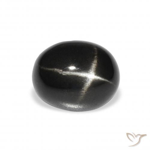 4.92ct Natural Preto Diopsídio Estelar, oval, Opaco