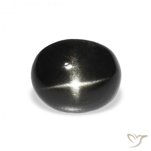 3.60ct Natural Preto Diopsídio Estelar, oval, Opaco