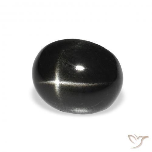 Diopsídio Estelar Preto Natural 3.60ct, oval, Opaco