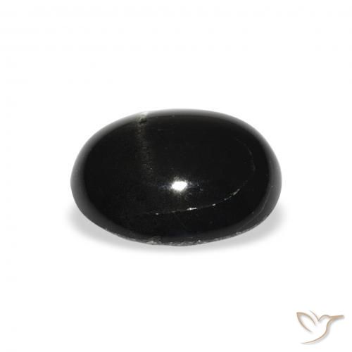 Diopsídio Estelar Preto Natural 3.60ct, oval, Opaco