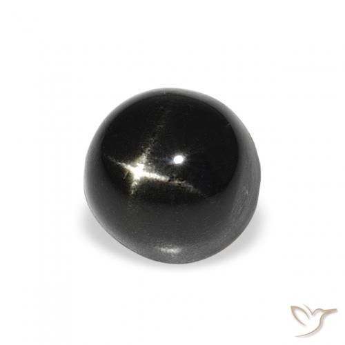 Diopsídio Estelar Preto Natural 2.19ct, Redondo, Opaco