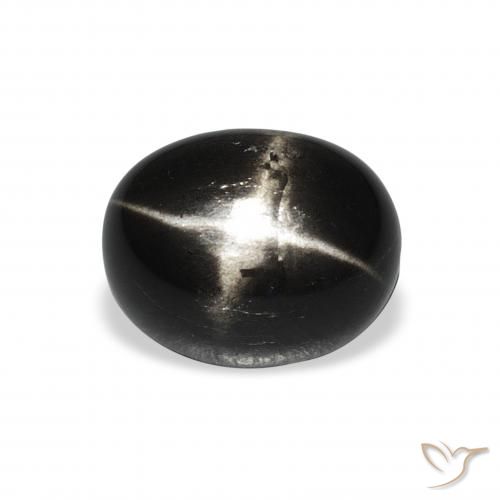 4.73ct Natural Preto Diopsídio Estelar, oval, Opaco