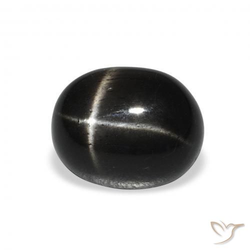 Diopsídio Estelar Preto Natural 5.15ct, oval, Opaco