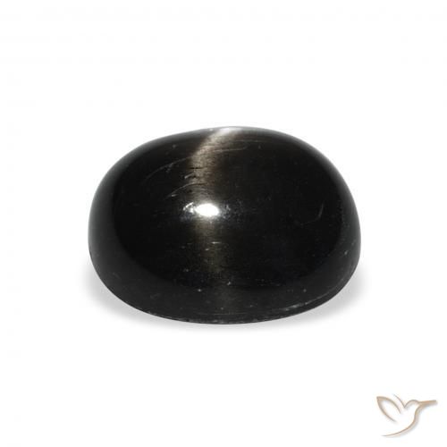 Diopsídio Estelar Preto Natural 5.15ct, oval, Opaco