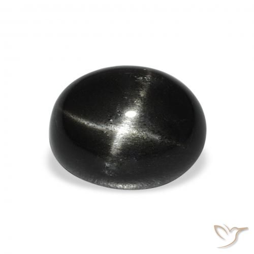 4.68ct Natural Preto Diopsídio Estelar, oval, Opaco