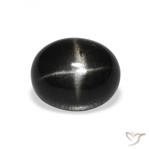 4.97ct Natural Preto Diopsídio Estelar, oval, Opaco