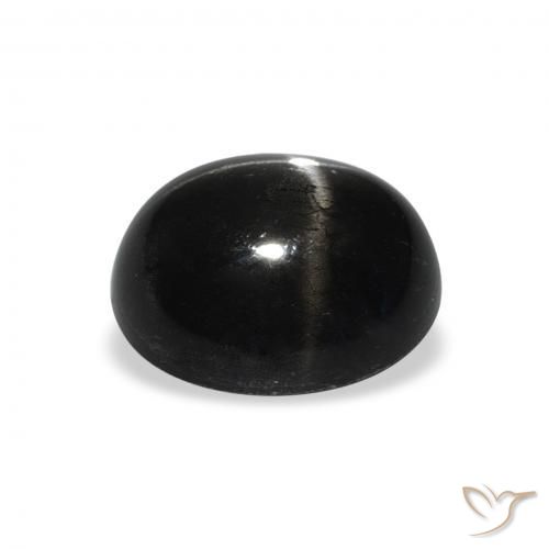 Diopsídio Estelar Preto Natural 4.97ct, oval, Opaco