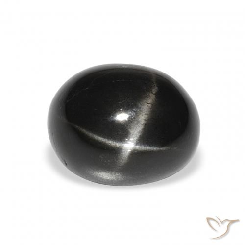 5.51ct Natural Preto Diopsídio Estelar, oval, Opaco