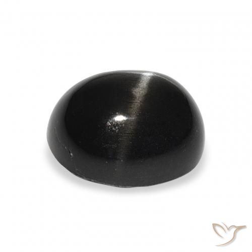 Diopsídio Estelar Preto Natural 5.51ct, oval, Opaco