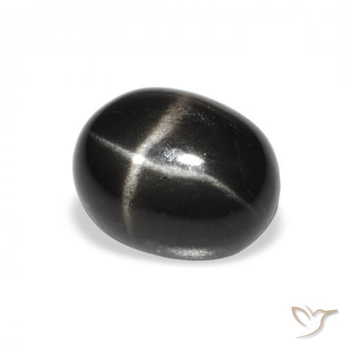 Diopsídio Estelar Preto Natural 4.31ct, oval, Opaco