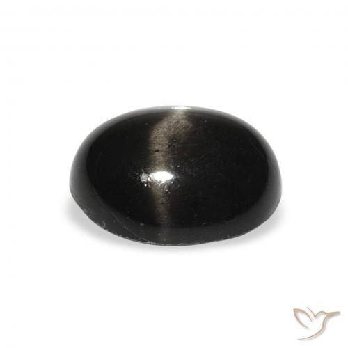 Diopsídio Estelar Preto Natural 4.31ct, oval, Opaco