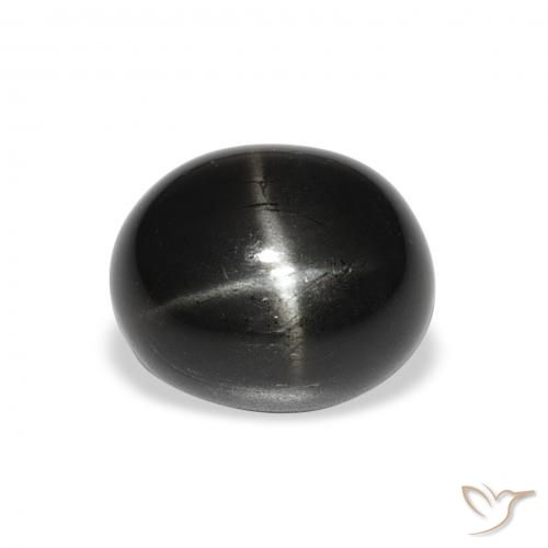 5.42ct Natural Preto Diopsídio Estelar, oval, Opaco