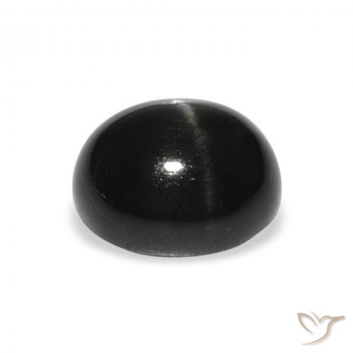 Diopsídio Estelar Preto Natural 5.42ct, oval, Opaco