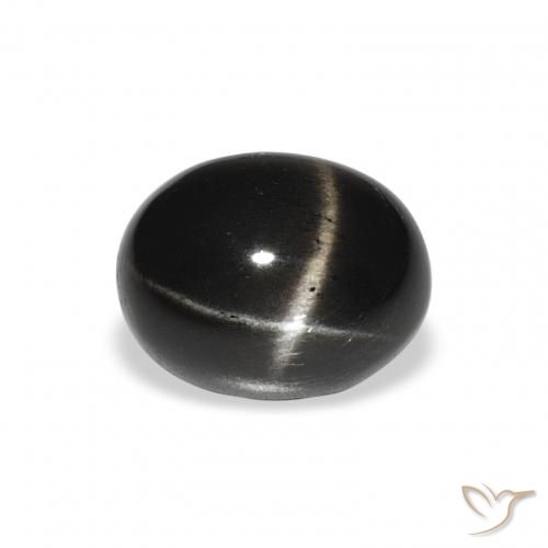 3.08ct Natural Preto Diopsídio Estelar, oval, Opaco
