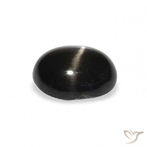 Diopsídio Estelar Preto Natural 3.08ct, oval, Opaco