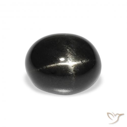 5.78ct Natural Preto Diopsídio Estelar, oval, Opaco